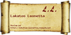Lakatos Leonetta névjegykártya