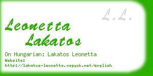 leonetta lakatos business card